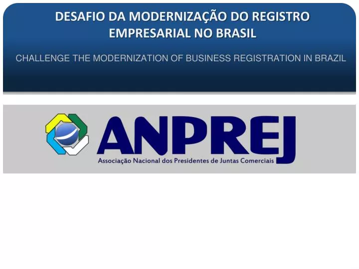 desafio da moderniza o do registro empresarial no brasil
