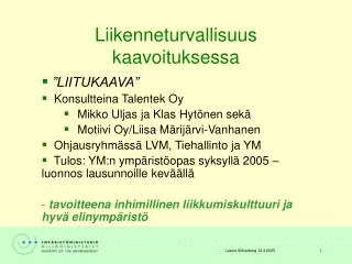 liikenneturvallisuus kaavoituksessa