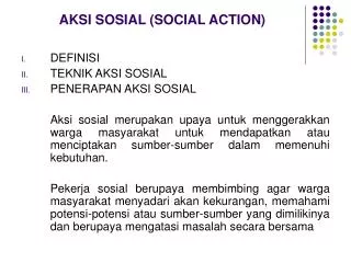 aksi sosial social action