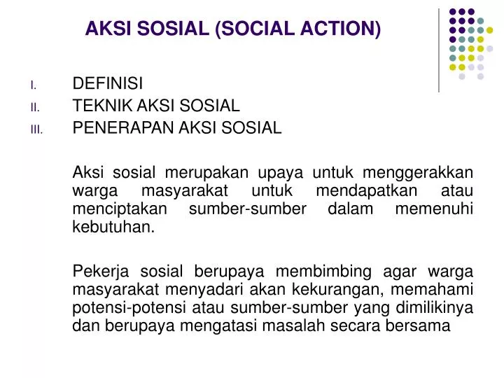 aksi sosial social action