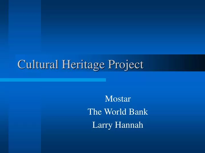 cultural heritage project
