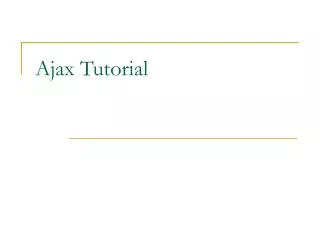 ajax tutorial
