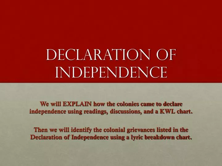 declaration of independence