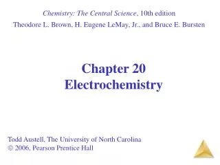 Chapter 20 Electrochemistry