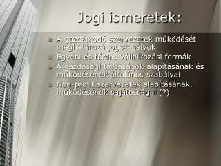 jogi ismeretek