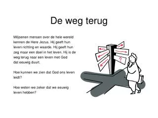 de weg terug