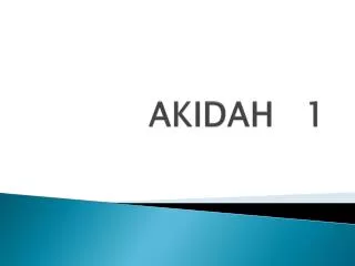 akidah 1