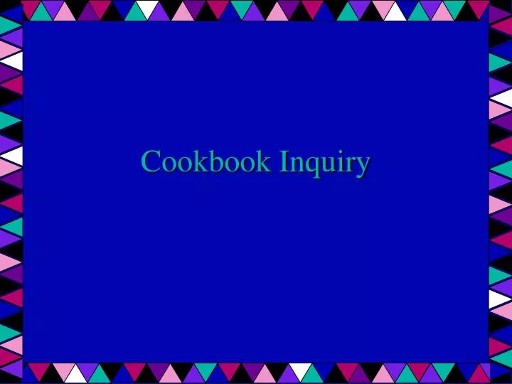 cookbook inquiry