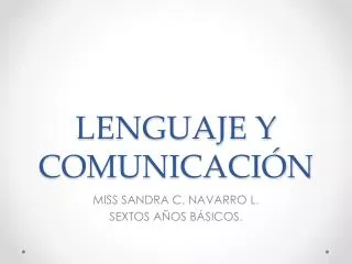 lenguaje y comunicaci n