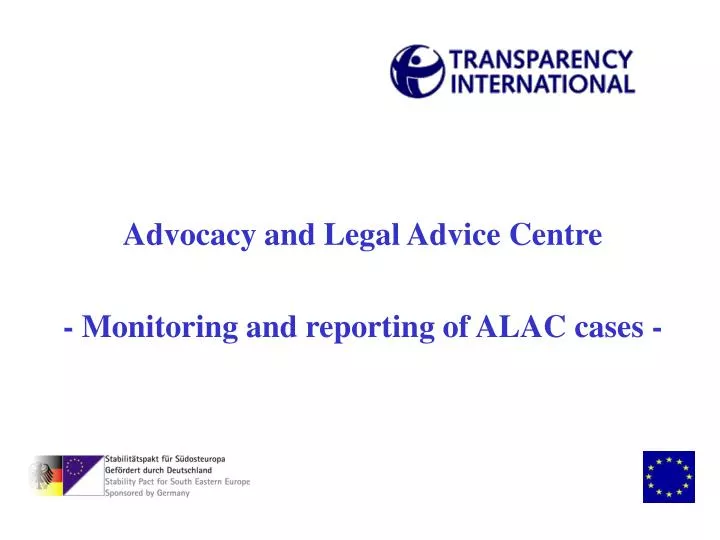 advocacy and legal advice centre monitoring and reporting of alac cases