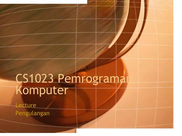 cs1023 pemrograman komputer