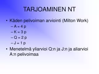 tarjoaminen nt