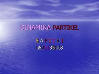 dinamika partikel