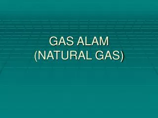 gas alam natural gas