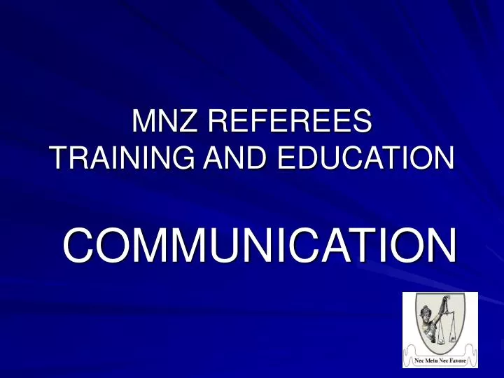 mnz referees training and education