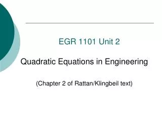 EGR 1101 Unit 2