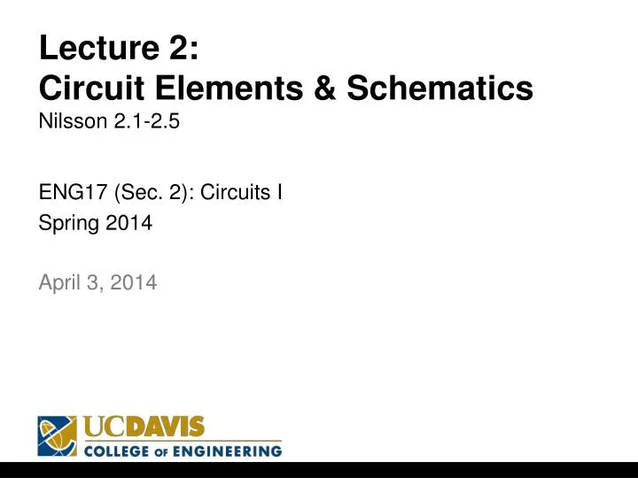 lecture 2 circuit elements schematics nilsson 2 1 2 5