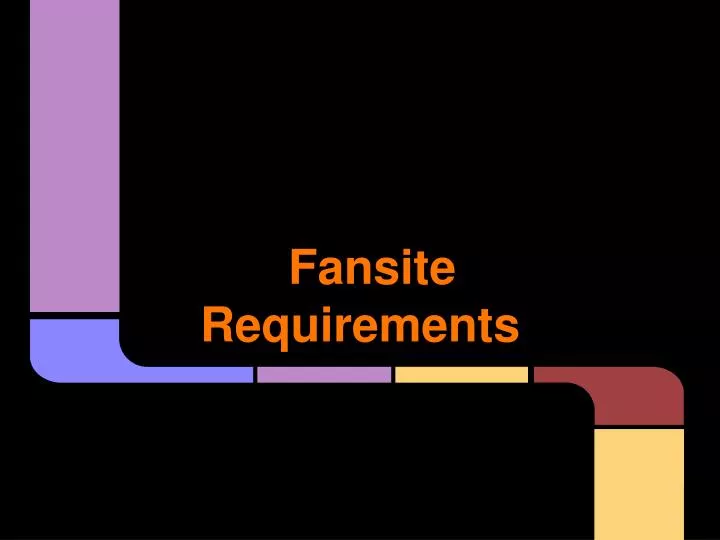 fansite requirements