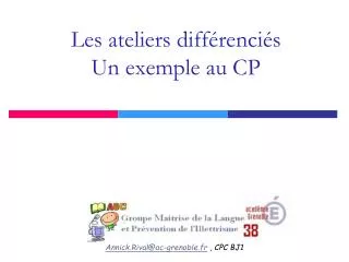 les ateliers diff renci s un exemple au cp