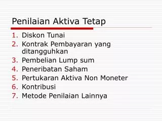 penilaian aktiva tetap