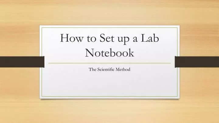 how to set up a lab n otebook