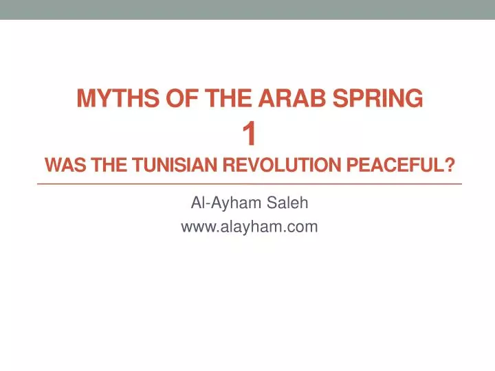 myths of the arab spring 1 was the tunisian revolution peaceful