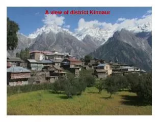 A view of district Kinnaur