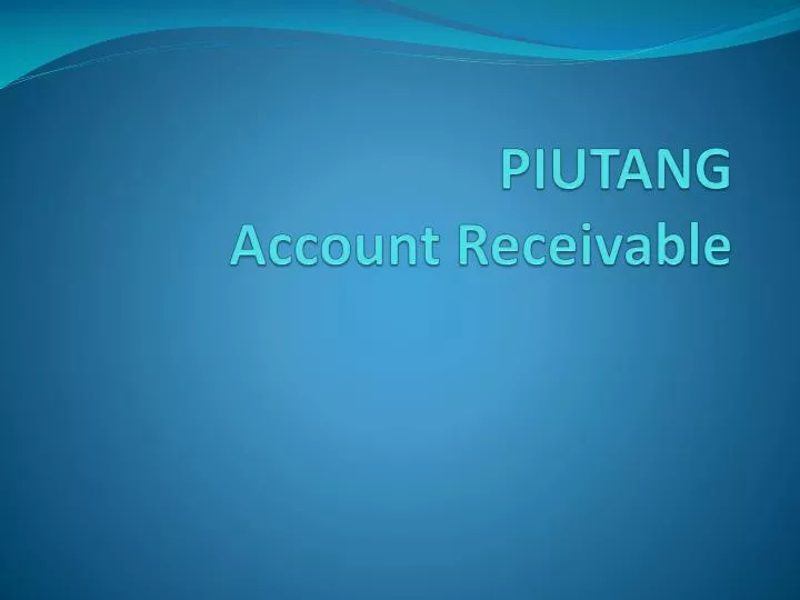 piutang account receivable