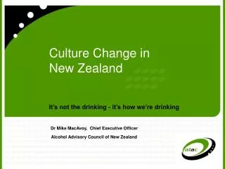 Culture Change in New Zealand