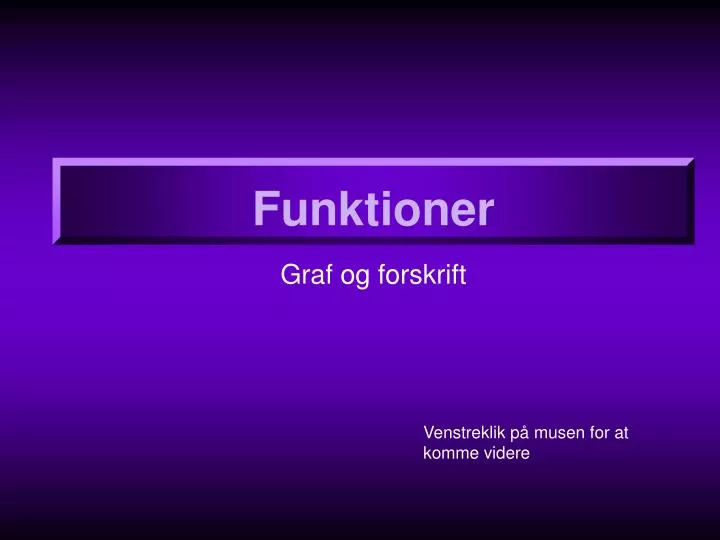 funktioner