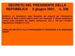 DECRETO DEL PRESIDENTE DELLA REPUBBLICA 5 giugno 2001, n. 328 - slide 1