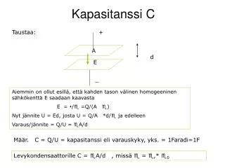kapasitanssi c