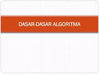 dasar dasar algoritma