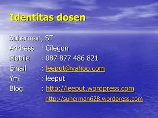 identitas dosen