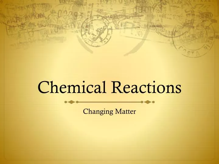 chemical reactions