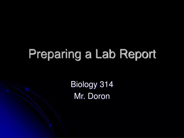 preparing a lab report