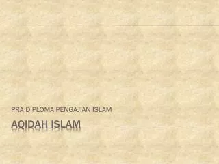 pra diploma pengajian islam