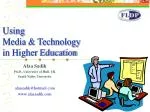 Using Media &amp; Technology in Higher Education - slide 1