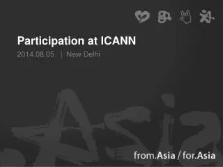 Participation at ICANN