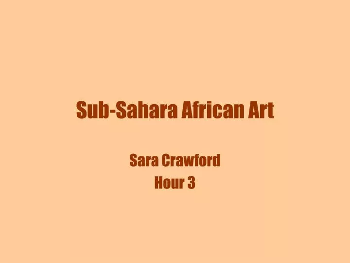 sub sahara african art