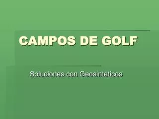 campos de golf