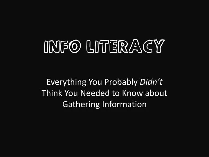 info literacy