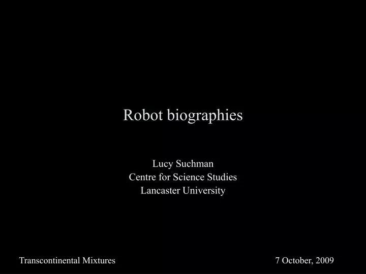 robot biographies