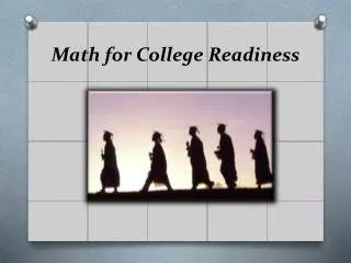 Math for College Readiness