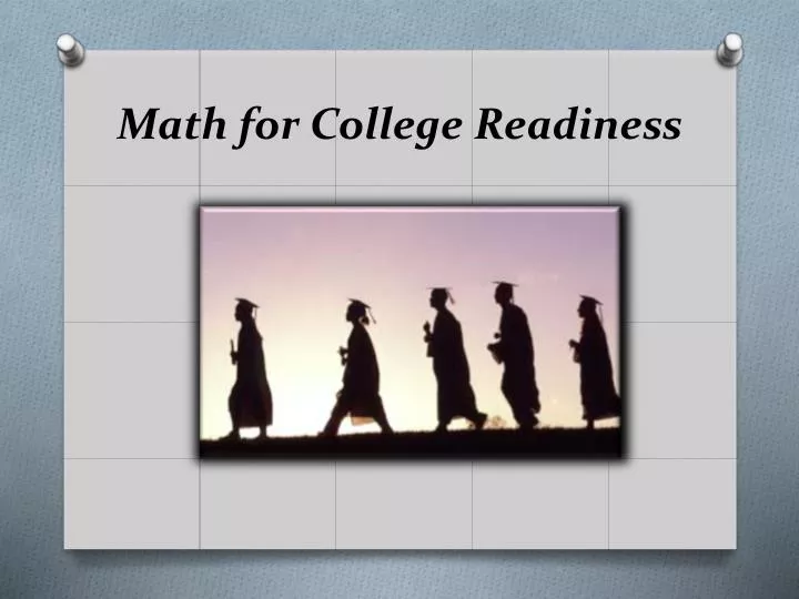 math for college readiness