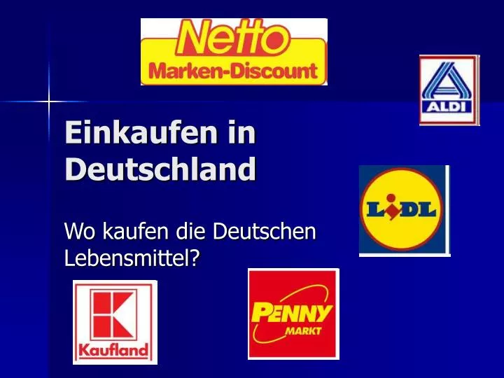 einkaufen in deutschland