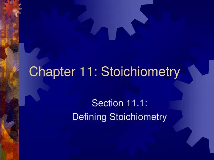 chapter 11 stoichiometry