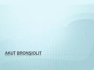 akut bron iolit