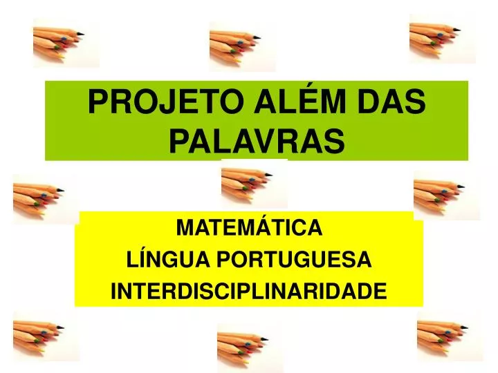 projeto al m das palavras