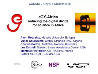 e GY-Africa reducing the digital divide for science in Africa